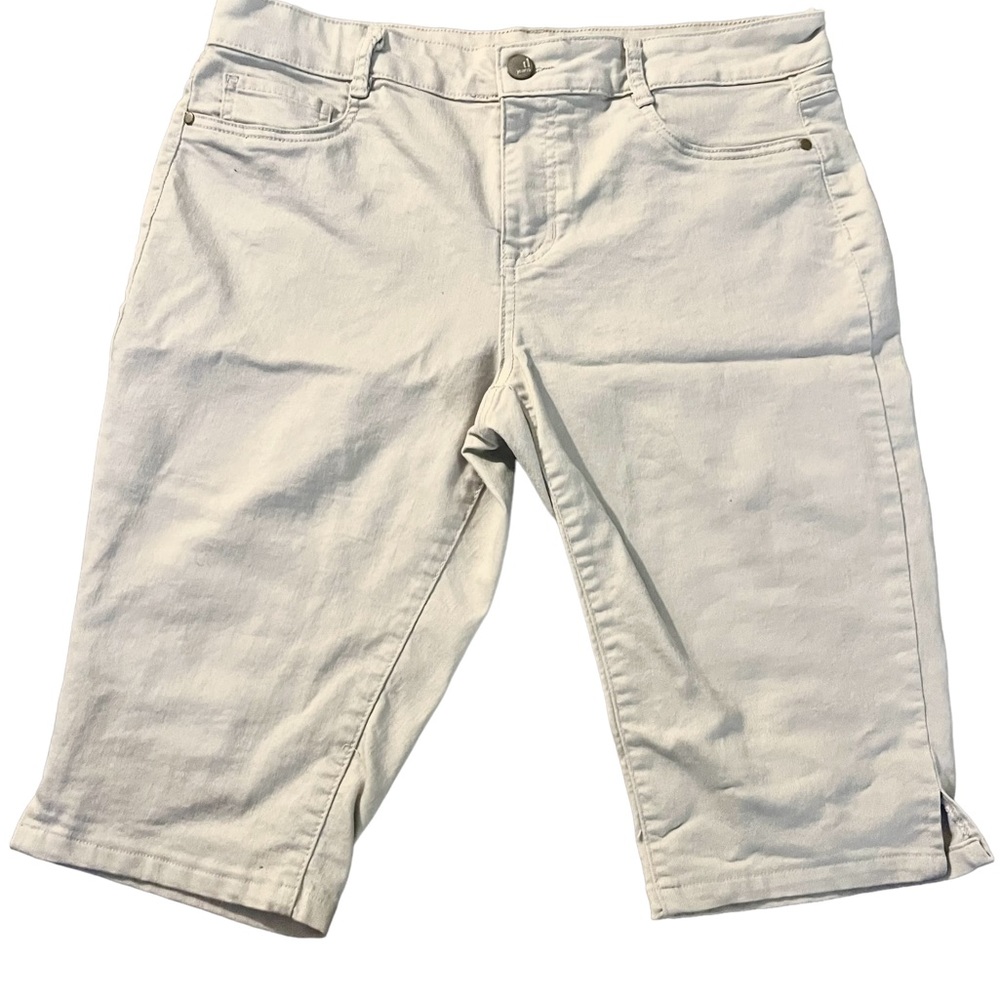 Long khaki shorts
